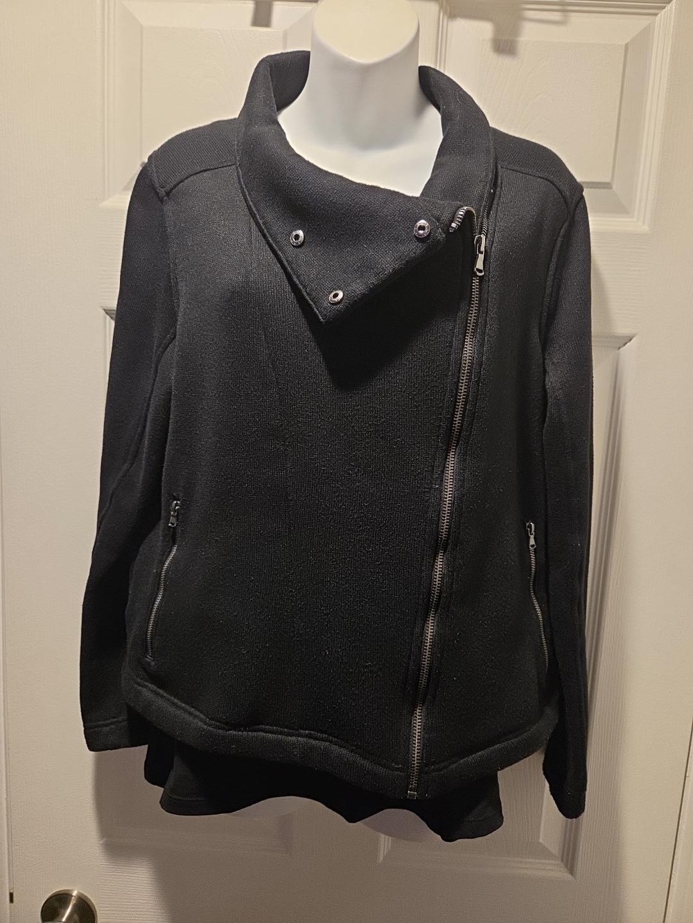 🖤 Old Navy Active Black Moto-Style Jacket — Women’s L